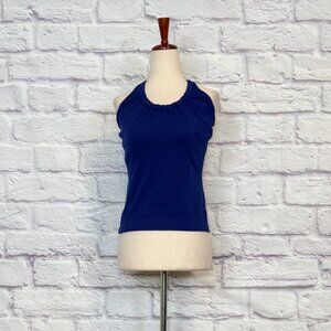 Ann Taylor Fitted Blue Sleeveless Tank Top